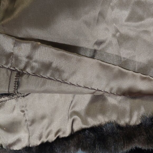 💥VINTAGE GLAM💥VTG 70s/80s LUXURY FAUX MINK FUR LONGLINE COAT in DARK BROWN - Picture 14 of 16